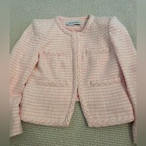 Veronica Beard Light Pink Tweed Blazer